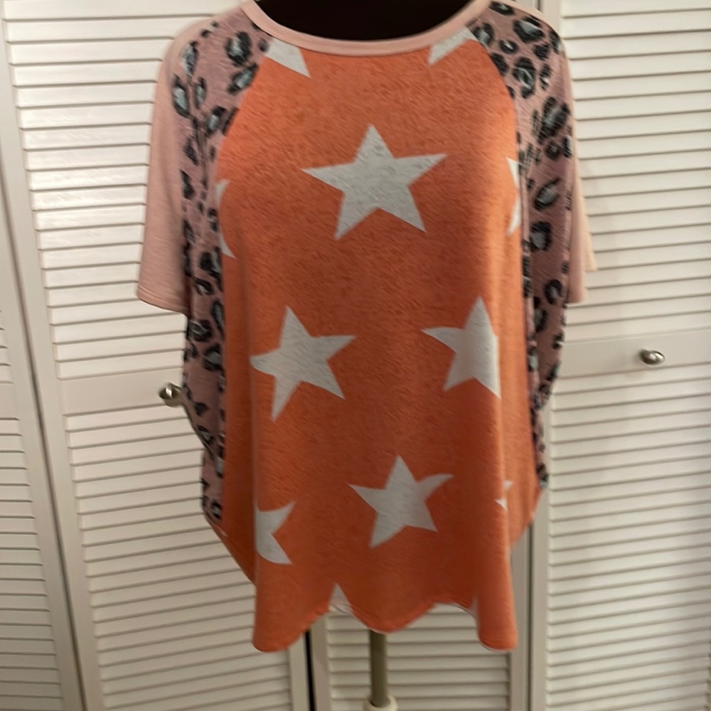 Oddly Stars and Animal Print Blouse